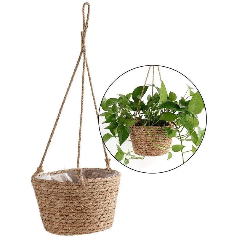 Cesta de Vime para Jardim - Decoração para Plantas - Mix Houses